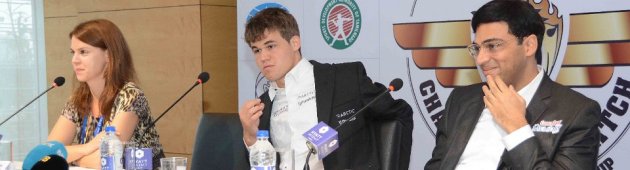 Anand - Carlsen game 2 press conference id